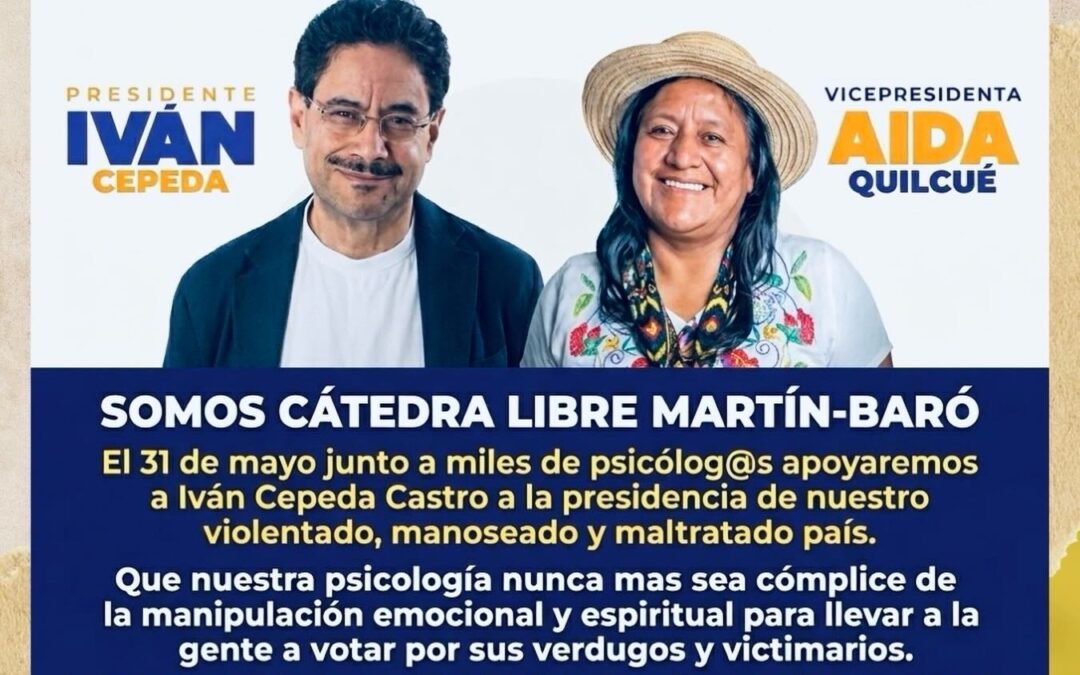 Apoyo a Iván Cepeda de Cátedra Libre Martín-Baró