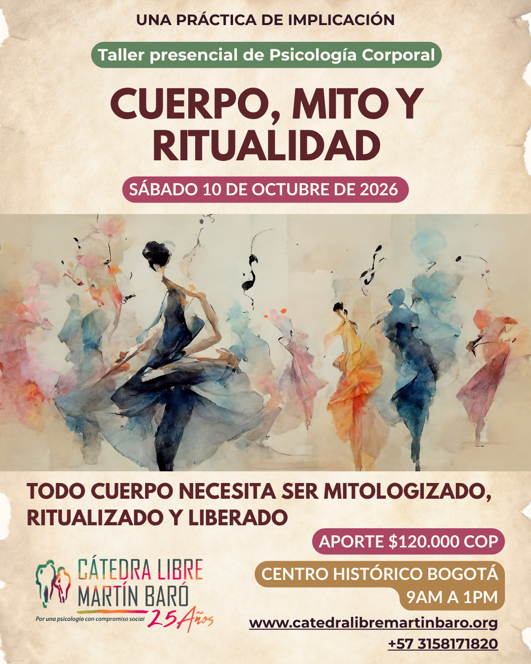 Cuerpo, mito y ritualidad. Taller presencial de psicología corporal