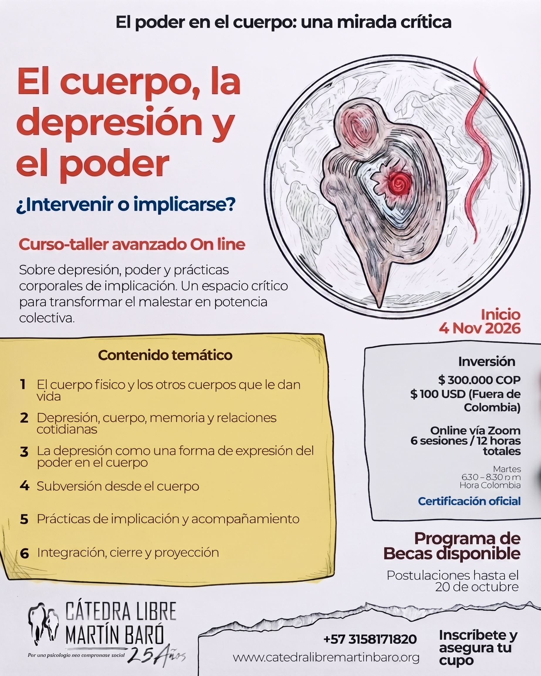 El cuerpo, la depresión y el poder. Curso-taller avanzado online