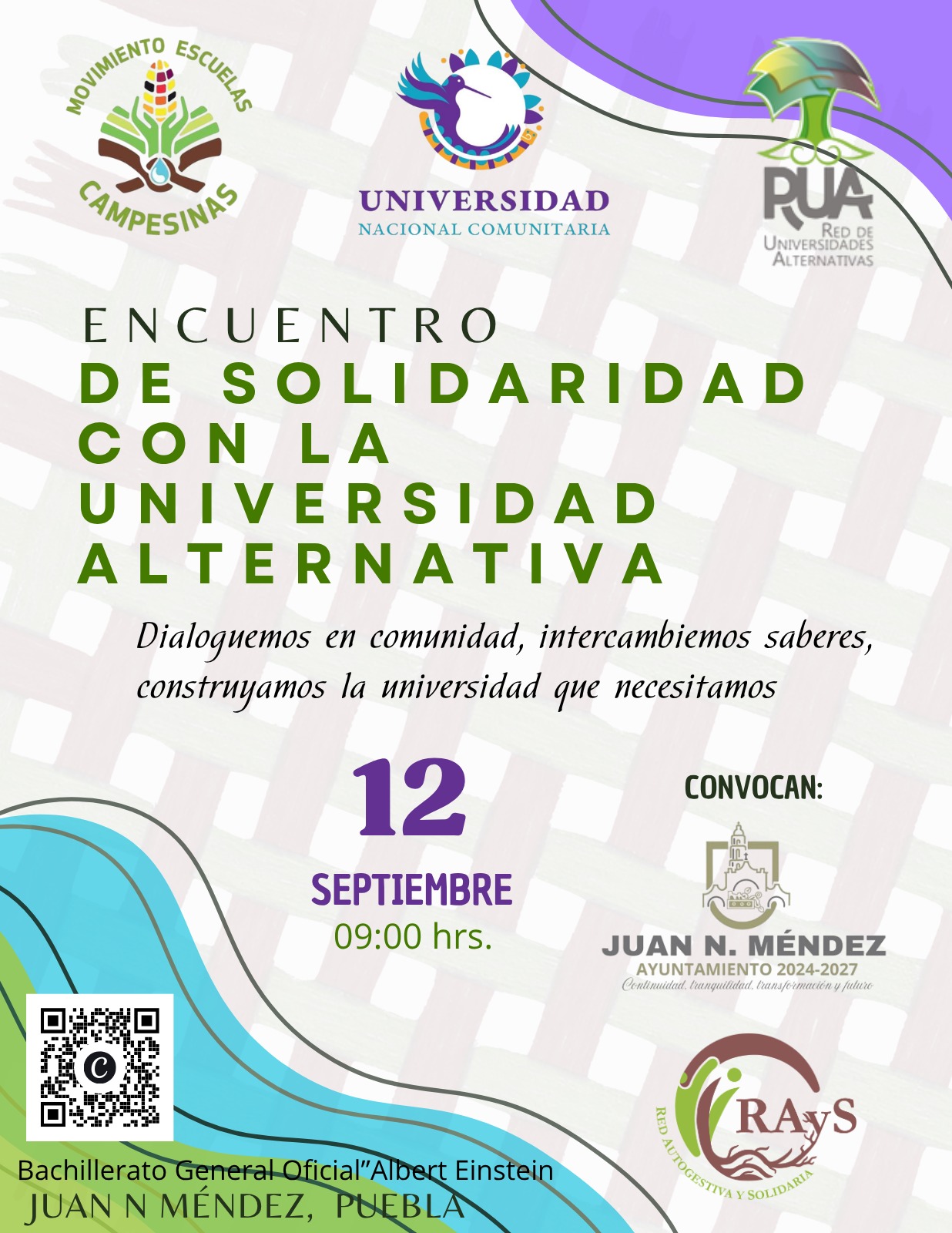 Se publicó cartel de Encuentro de solidaridad con la universidad alternativa.