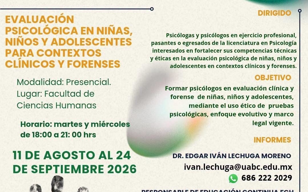 Evaluación psicológica en niñas, niños y adolescentes para contextos clínicos y forenses