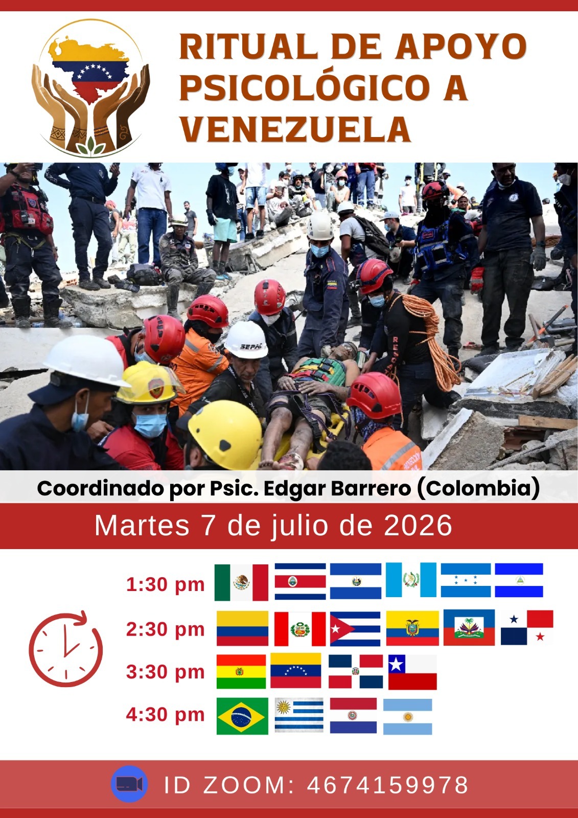 Ritual de apoyo psicológico a Venezuela